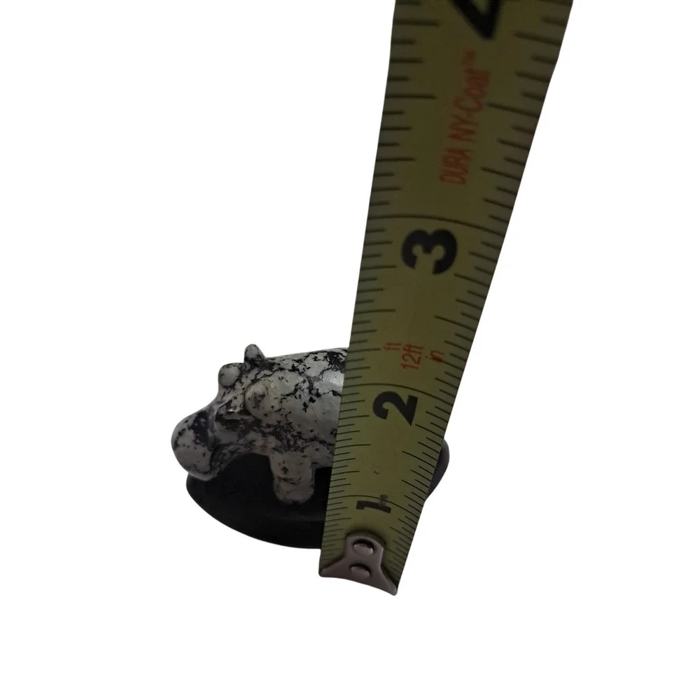 Small,‎ hand-carved stone hippopotamus figurine